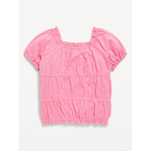 Oldnavy Puff-Sleeve Smocked Top for Toddler Girls