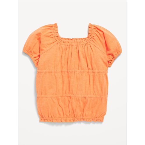 Oldnavy Puff-Sleeve Smocked Top for Toddler Girls Hot Deal