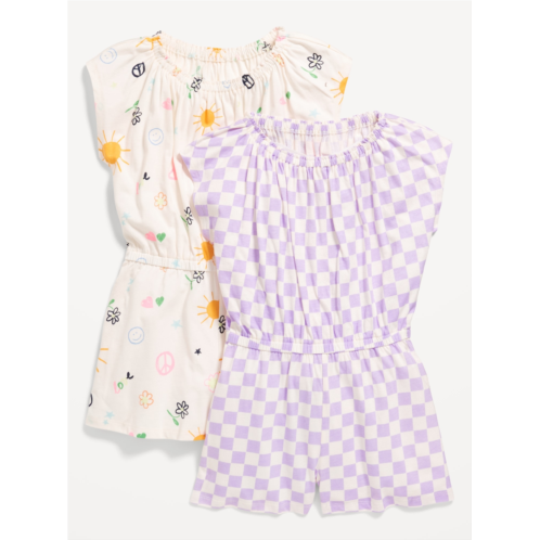Oldnavy Printed Jersey-Knit Romper 2-Pack for Girls