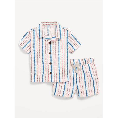 Oldnavy Printed Shirt and Shorts Set for Baby