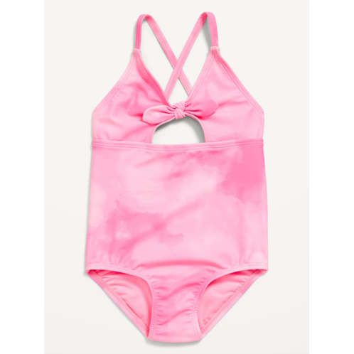 Oldnavy Printed Cutout One-Piece Swimsuit for Toddler Girls