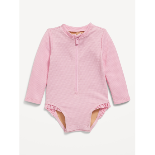 Oldnavy Textured Zip-Front Rashguard One-Piece Swimsuit for Baby