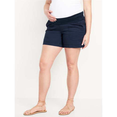 Oldnavy Maternity Rollover-Waist OGC Chino Shorts -- 5-inch inseam