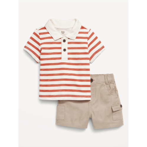 Oldnavy Little Navy Organic-Cotton Polo Shirt and Shorts Set for Baby