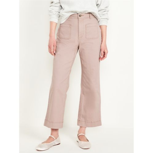 Oldnavy High-Waisted Cropped Wide-Leg Pants