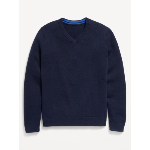 Oldnavy Long-Sleeve Solid V-Neck Sweater for Boys Hot Deal