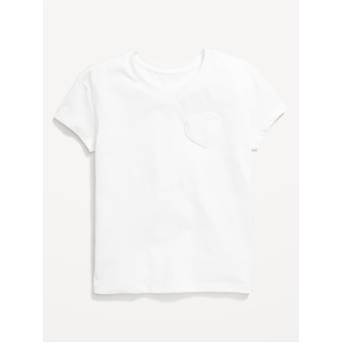 Oldnavy Softest Heart-Pocket T-Shirt for Girls Hot Deal