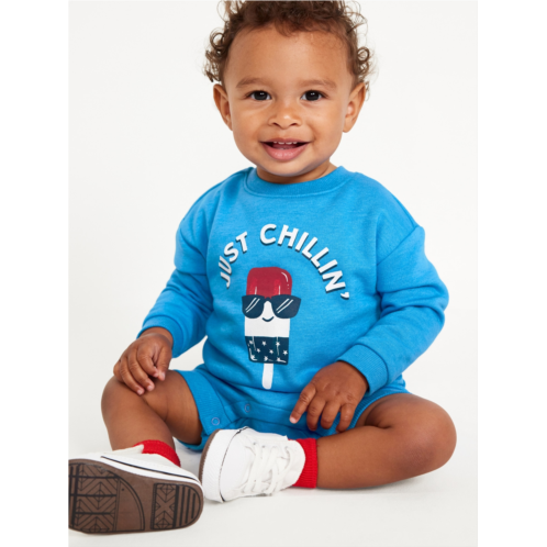 Oldnavy Unisex Long-Sleeve Graphic Sweatshirt Romper for Baby Hot Deal