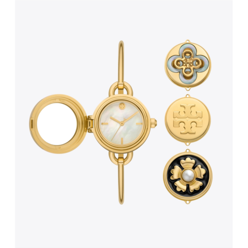 Tory Burch MILLER WATCH GIFT SET, GOLD-TONE STAINLESS STEEL