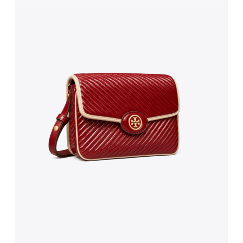 Tory Burch ROBINSON PATENT QUILTED SHOULDER BAG