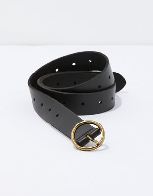 American Eagle AE Oval Buckle Leather Belt