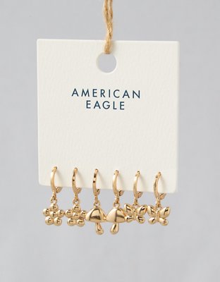 American Eagle AEO Metal Motif Earrings 3-Pack
