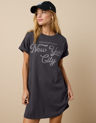 American Eagle AE New York Graphic T-Shirt Mini Dress