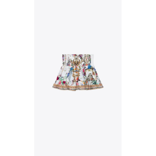 Camilla girls - shirring waist skirt in floral print