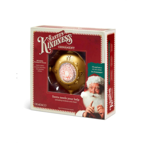 DEMDACO santas kindness ornament & journal in red/gold