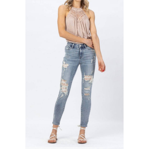 Judy Blue lace lace baby jean in light wash