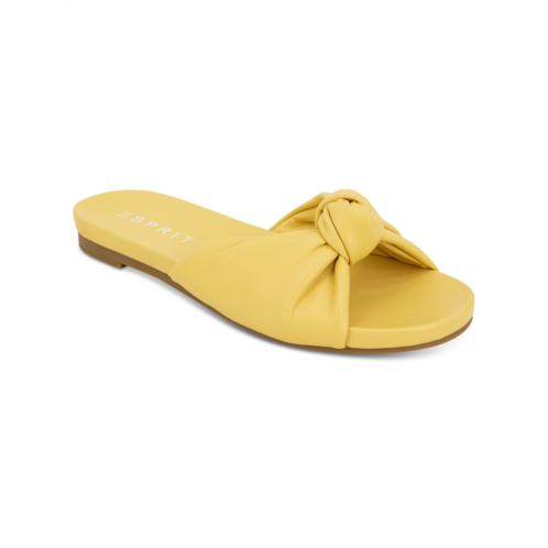 Esprit tyla womens faux leather footbed slide sandals
