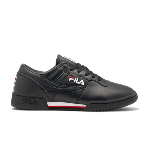 FILA mens original fitness sneaker in black/white/red