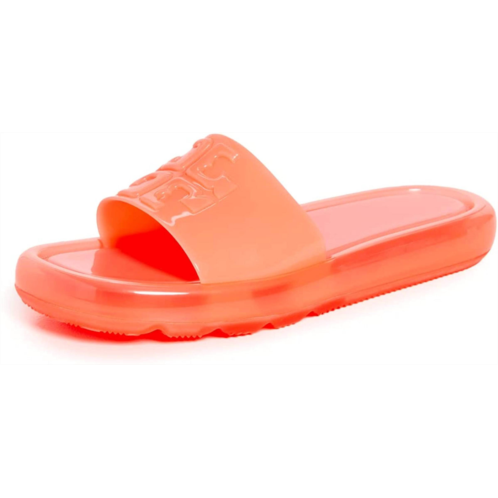 TORY BURCH bubble jelly slides sandal in fluorescent pink