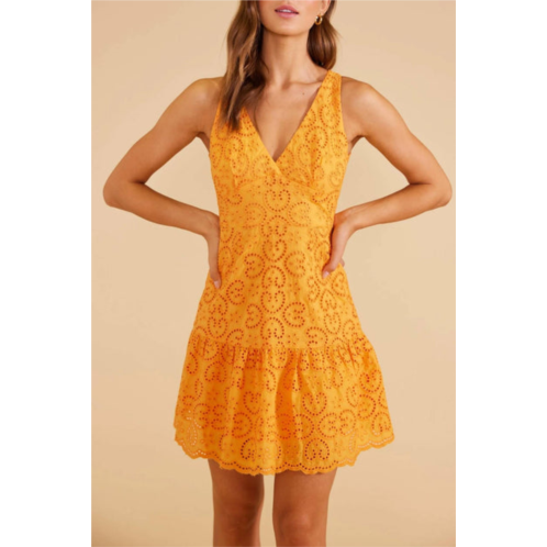 MINKPINK huxton mini dress in orange