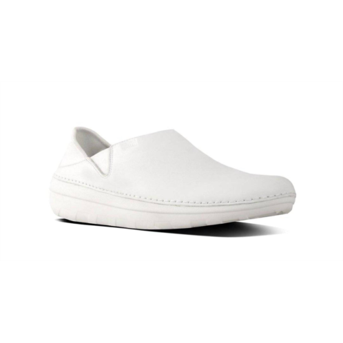 Fitflop womens superloafer urban sneaker in white leather