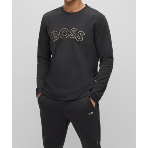 Hugo Boss mens salbo iconic sweatshirt in black