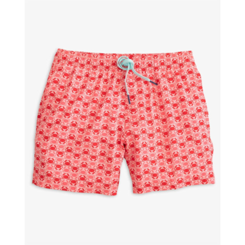 SOUTHERN TIDE mens why so crabby printed swim trunk in rose blush