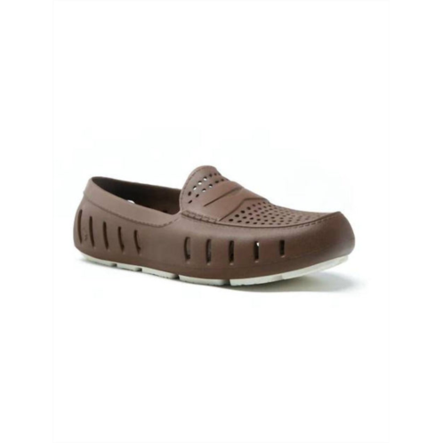 FLOAFERS mens country club driver water shoes in driftwood brown/coconut