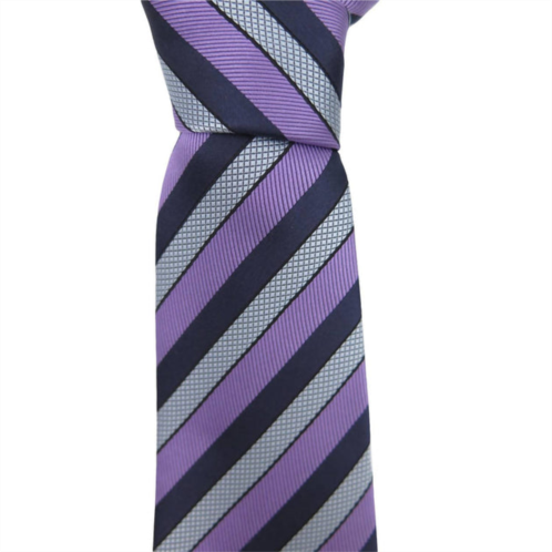 Z Zegna mens striped silk neck tie in purple