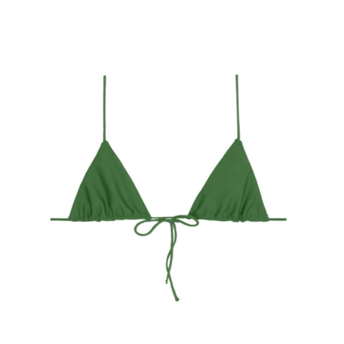MIKOH oska thin string triangle bikini top in algae