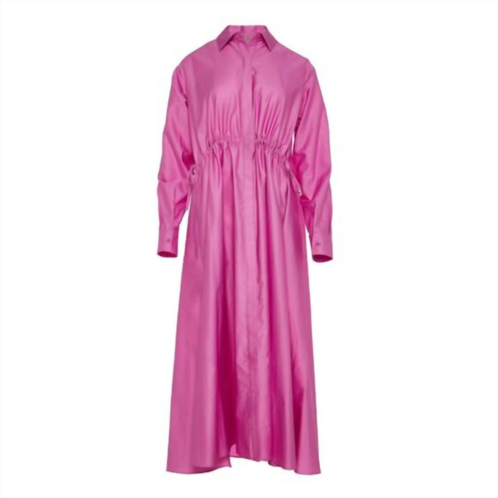DEVOTION TWINS agios nikias cotton sateen shirt dress in violet