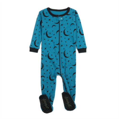 Leveret kids footed cotton pajamas moon