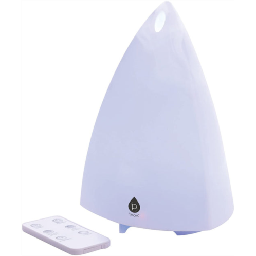 PURSONIC essential oil diffuser for aromatherapy and home decor, compact ultrasonic mini humidifier/air freshener with ionizer & color-changing light with remote control, 1 count