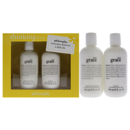 Philosophy thinking of you kit by for women - 2 pc 8oz pure grace shampo bath and shower gel, 8oz pure grace body lotion