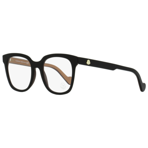 Moncler womens square eyeglasses ml5098 005 black/brown 51mm