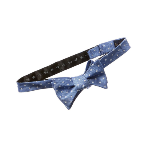 Brooks Brothers light blue basketweave dot silk bow tie