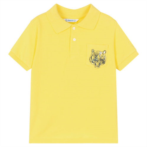 Mayoral yellow tiger graphic polo