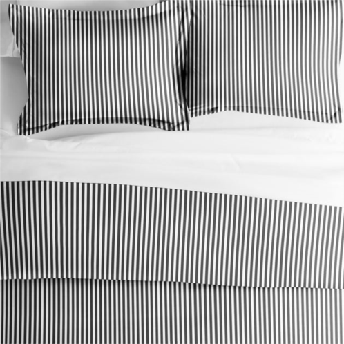 Ienjoy Home ribbon gray pattern duvet cover set ultra soft microfiber bedding, full/queen