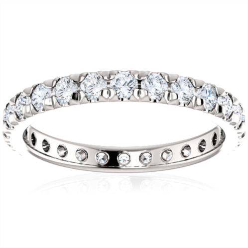 Pompeii3 1 ct diamond wedding eternity ring 14k white gold