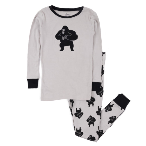 Leveret kids two piece cotton pajamas gorilla