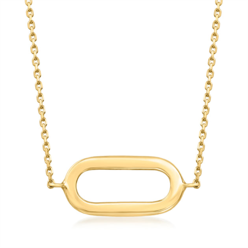 Canaria Fine Jewelry canaria 10kt yellow gold single paper clip link necklace