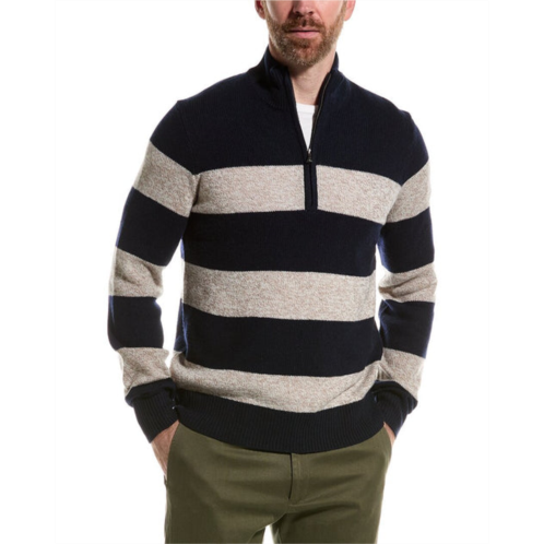 Brooks Brothers stripe wool 1/2-zip pullover