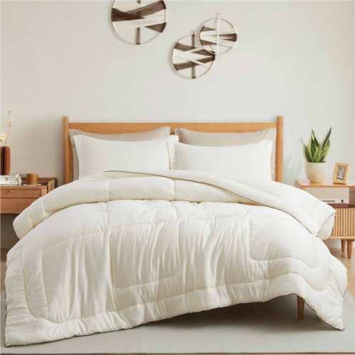 PEACE NEST satin silky quilt super soft microfiber bedding comforter set