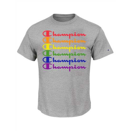 Champion pride mens logo crewneck graphic t-shirt