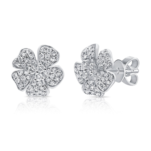 Sabrina Designs 14k gold & diamond flower earrings