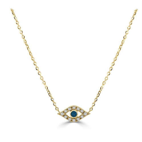 Sabrina Designs 14k gold & diamond evil eye necklace