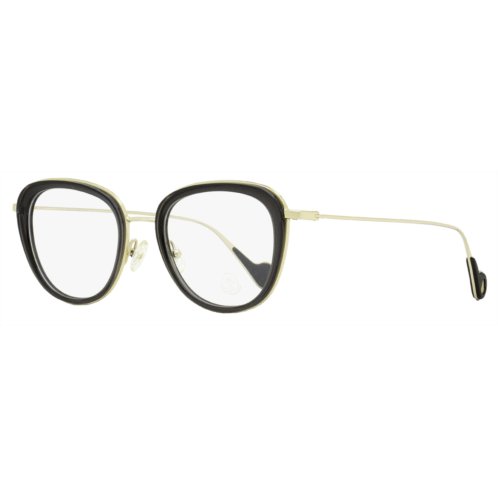 Moncler womens rounded eyeglasses ml5048 020 light gold/gray 50mm
