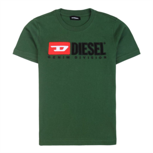 Diesel green embroidered logo t-shirt