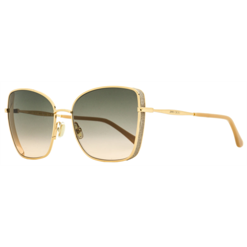 Jimmy Choo womens butterfly sunglasses alexis py3ff gold/nude 59mm