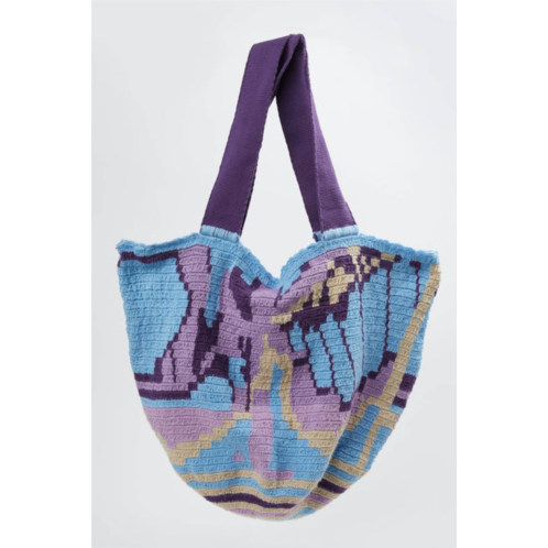 CASTELLANO maleiwa handmade tote bag in purple/blue